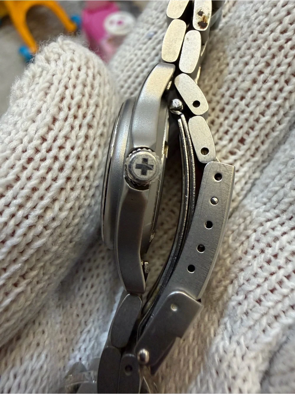 Vintage Swiss Air Force Ladies Pilot Watch Fighter Jets Radar Dial Quartz Steel